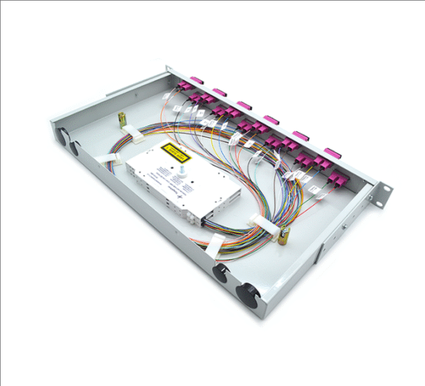 19" ODF Fiber Optic Joint Box, Sliding Fiber Optic Patch Panel 24 Port with SC Adapter - Image 2