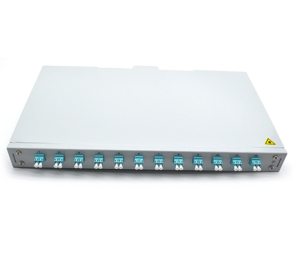 19" ODF Fiber Optic Joint Box , Sliding Fiber Optic Patch Panel 48 Port with LC Double Adapter - Image 5