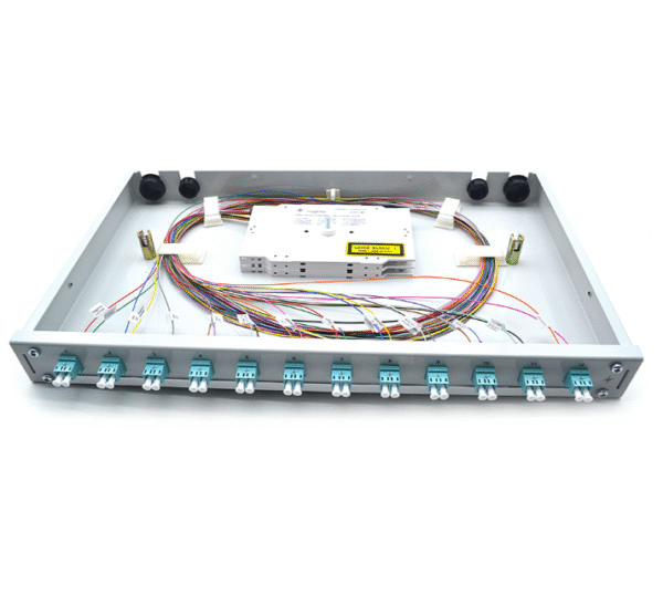 19" ODF Fiber Optic Joint Box , Sliding Fiber Optic Patch Panel 48 Port with LC Double Adapter - Image 3