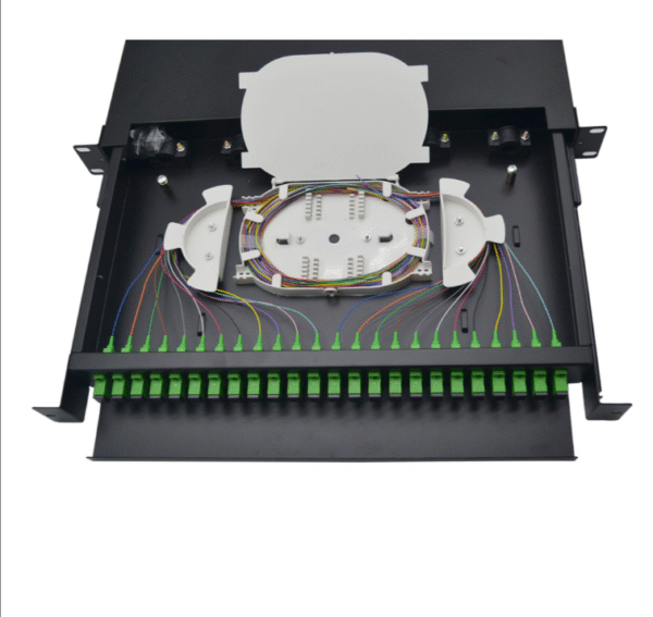 Metal Frame 1U 12 Port Patch Panel, Multimode 12 Core Optical Patch Panel - Image 3