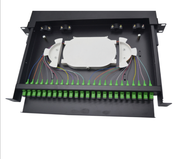 Metal Frame 1U 12 Port Patch Panel, Multimode 12 Core Optical Patch Panel - Image 2