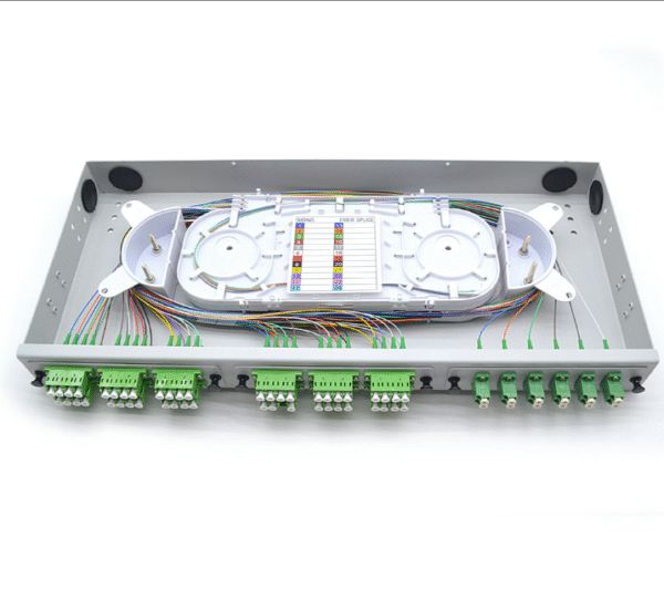 12 to 48 Cores LC/APC 19Inch Optical Panel Box Rack Mounted ODF Gray or Black Color - Image 4
