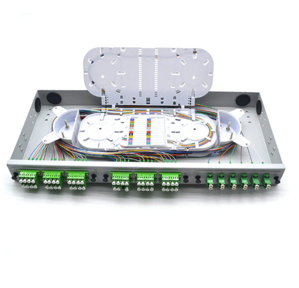 12 to 48 Cores LC/APC 19Inch Optical Panel Box Rack Mounted ODF Gray or Black Color - Image 3