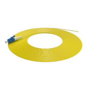 OEM ODM LC APC / UPC Optical Fiber Pigtail With 0.9mm LSZH Yellow Jacket