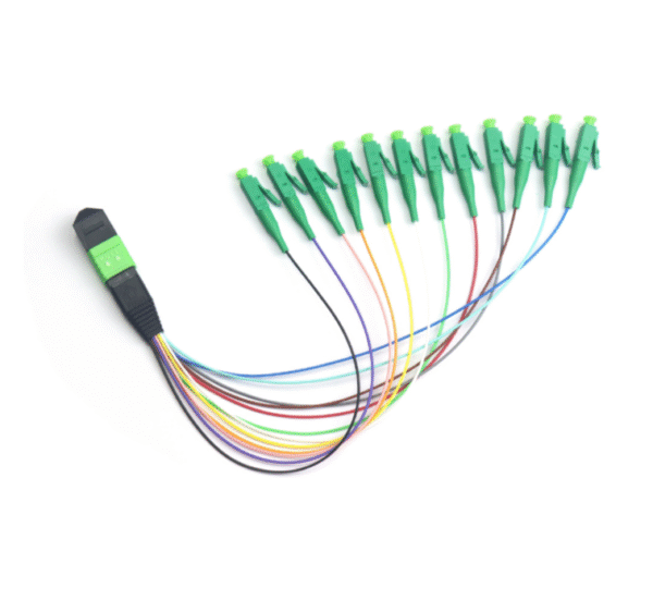 Cost-effective 50/125μm MPO/MTP to LC OM3 12Fibers Fiber Ribbon Cable - Image 4