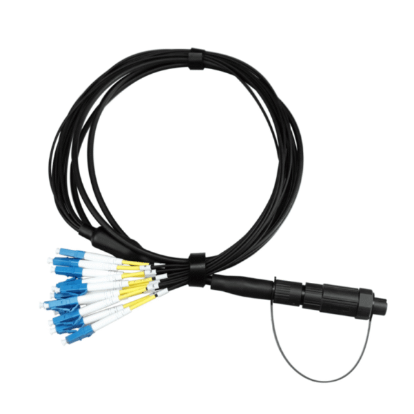IP68 Waterproof Mini SC MPO-LC UPC FTTA Patch Cord 12 Fibers Breakout Cable - Image 2