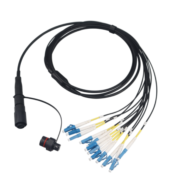 IP68 Waterproof Mini SC MPO-LC UPC FTTA Patch Cord 12 Fibers Breakout Cable - Image 4