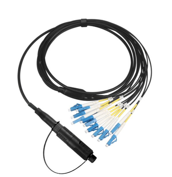 FTTx IP68 Waterproof OptiTap Type MPO to LC 12 Core Breakout Patch Cord - Image 3