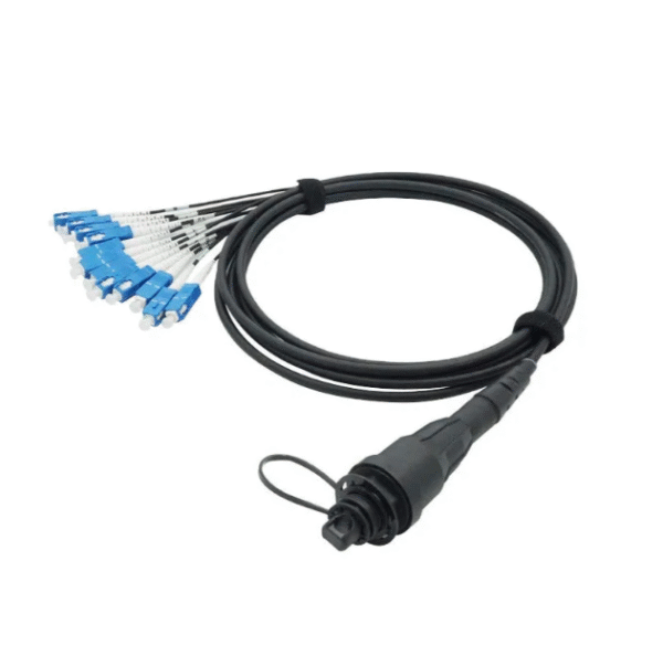IP 68 Waterproof ODVA MPO-SC FTTA Patch Cord 12 Fibers Breakout Cable - Image 2