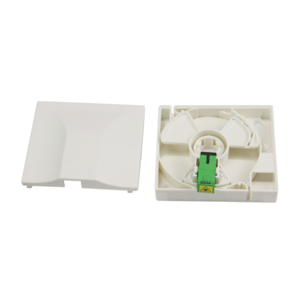 1 Port Wall Outlet Fiber Termination Box with Invisible Pigtails and SC Adapter - Image 2