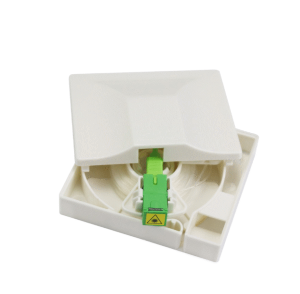 1 Port Wall Outlet Fiber Termination Box with Invisible Pigtails and SC Adapter - Image 3