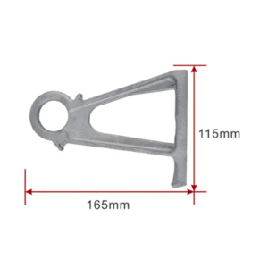 Aluminum hoop/Pole Bracket Gcabling fibra optica Overhead line power fitting suspension clamp aerial cable anchoring bracket ZCALC-01
