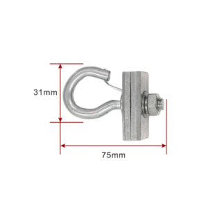 Hoop Retractor/Pole Brackets FTTH Drop Optical Cable Galvanized Suspension Hook Q Span Clamp Splint Retractor Hook ZCGSC-01