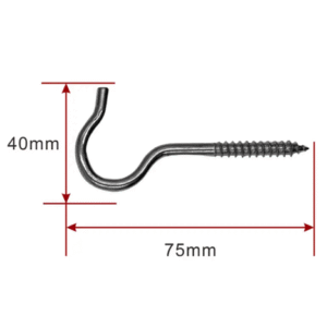 FTTH HOOK Screw-in Hooks Eye Bolt Ceiling Hook Screw Hanger Open Hook ZCHK-04