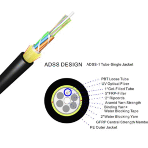 ADSS 6F 80M SPAN SM G652D Single Jacket