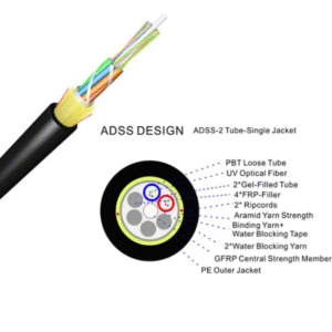 ADSS 12F 80M SPAN SM G652D Single Jacket