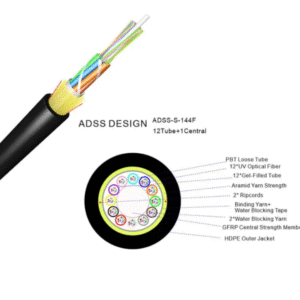 ADSS 144F 80M SPAN SM G652D Single Jacket