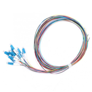 12 Fibers LC/UPC SM Pigtail 9/125um G657A Fiber LSZH with Corning Fiber